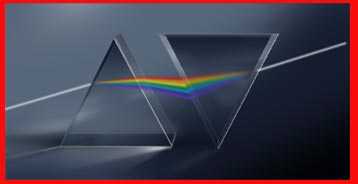 Espectro de Luz Visible, doble prisma de newton, refracción de la luz, colores arco iris, luz blanca, newton espectro visible, rango