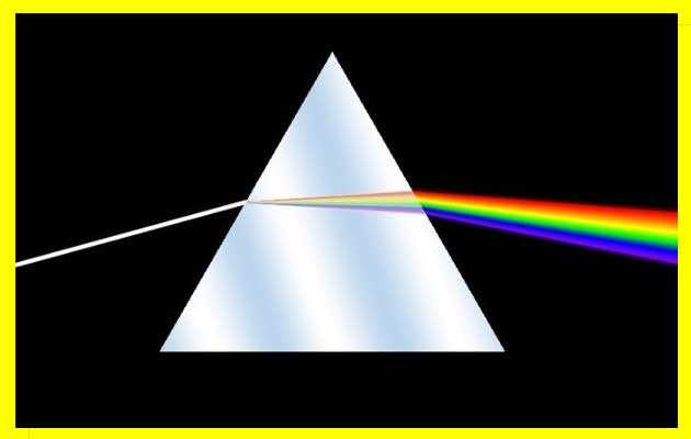 prisma descomposición de la luz ejemplo de imagen del espectro de luz