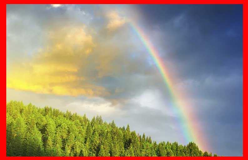 arco iris imagen de ejemplo de espectro de luz visible, los colores del arco iris