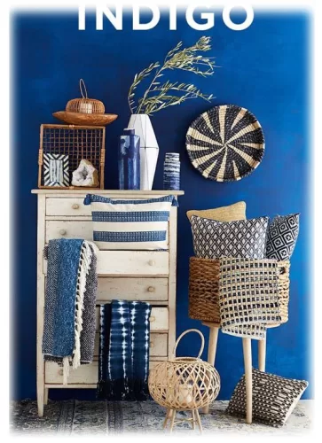 accesorios color indigo para interiores
