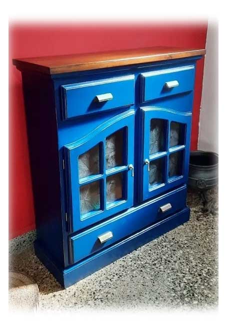 muebles de color azul Índigo