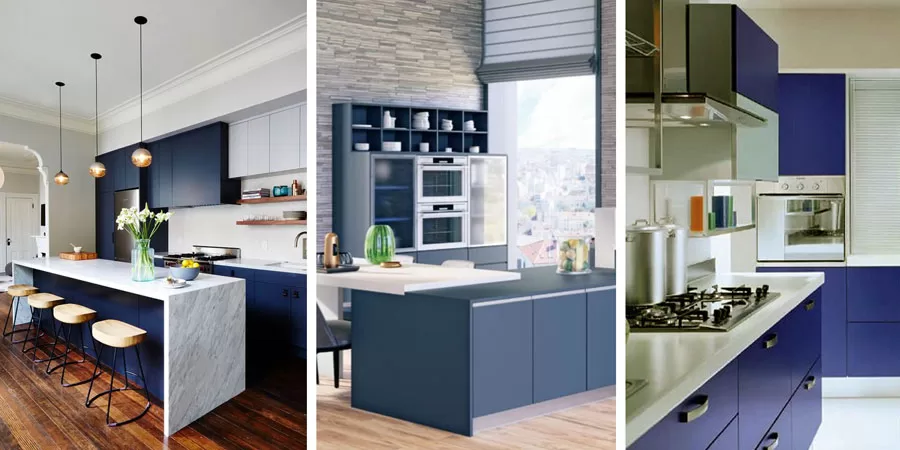 El azul índigo, una muy buena idea para la cocina