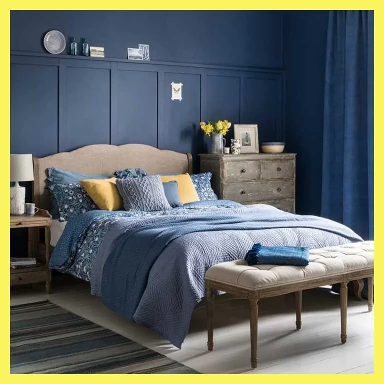 azul índigo anil para o quarto de dormir