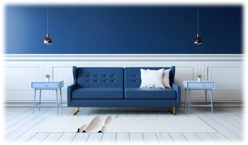 Colores con Índigo - PARED Y SOFÁ O sillón