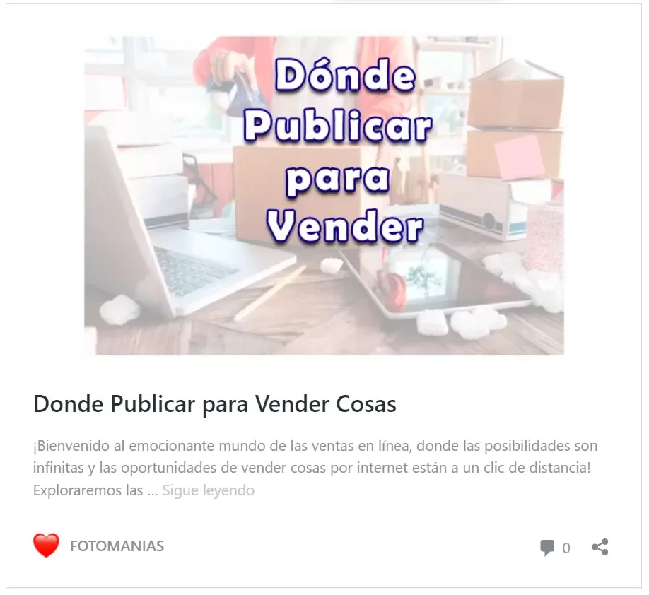 foto para saber donde publicar para vender cosas