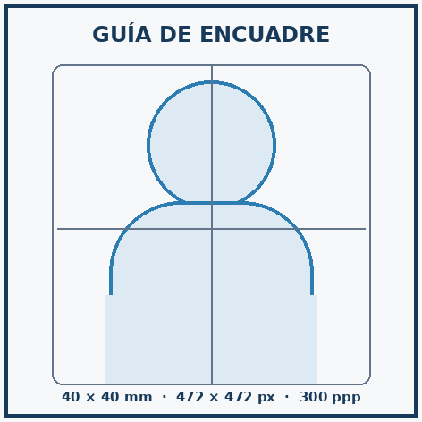 Medidas de una foto carnet 4x4: 4 cm y 472 píxeles